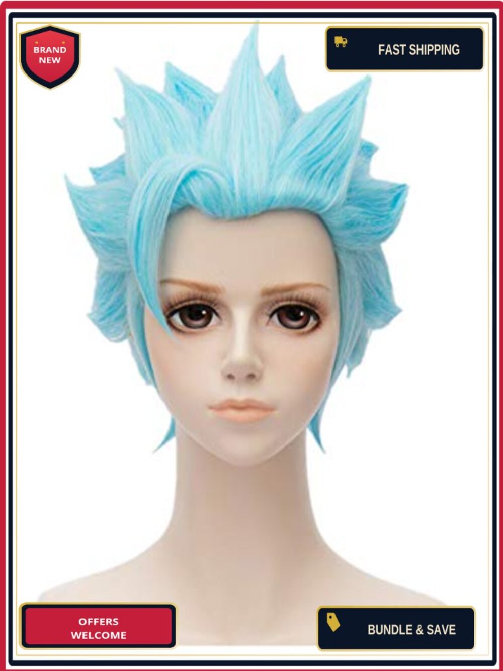 Heat Resistant Synthetic Fiber Cosplay Wig Adult Adjustable Cap